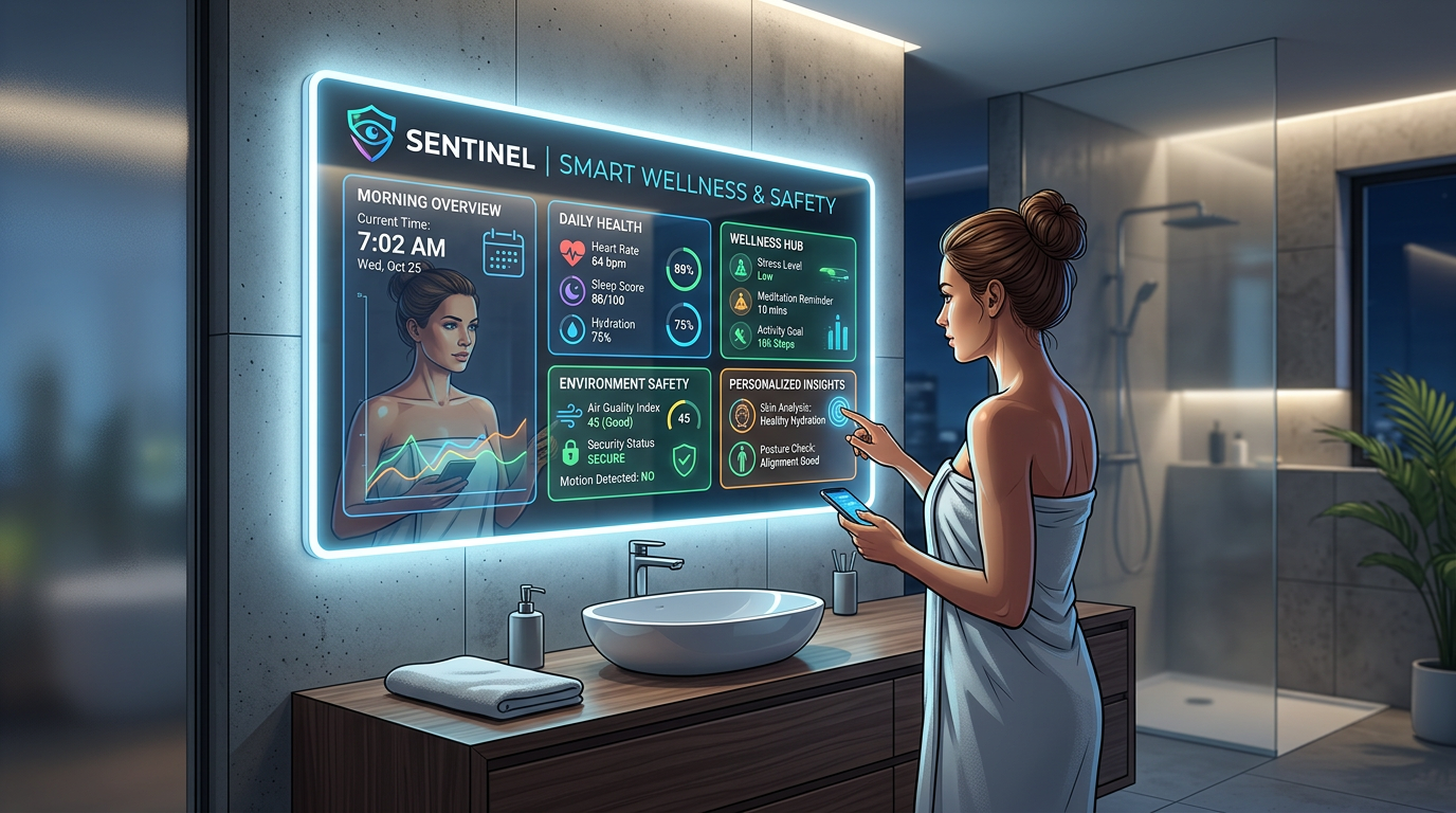 The Sentinel Mirror smart display concept