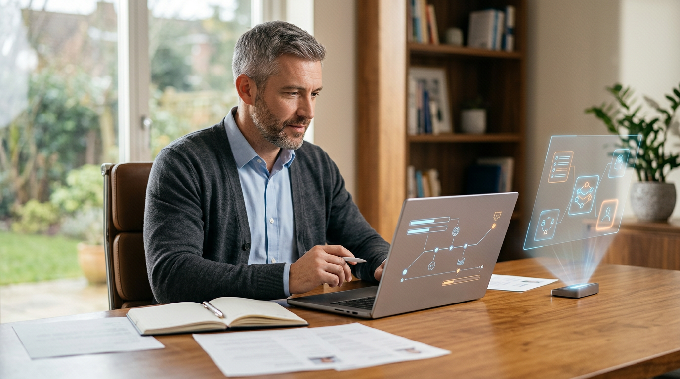 Veteran using AI coaching tools for resume, skills, and interview preparation